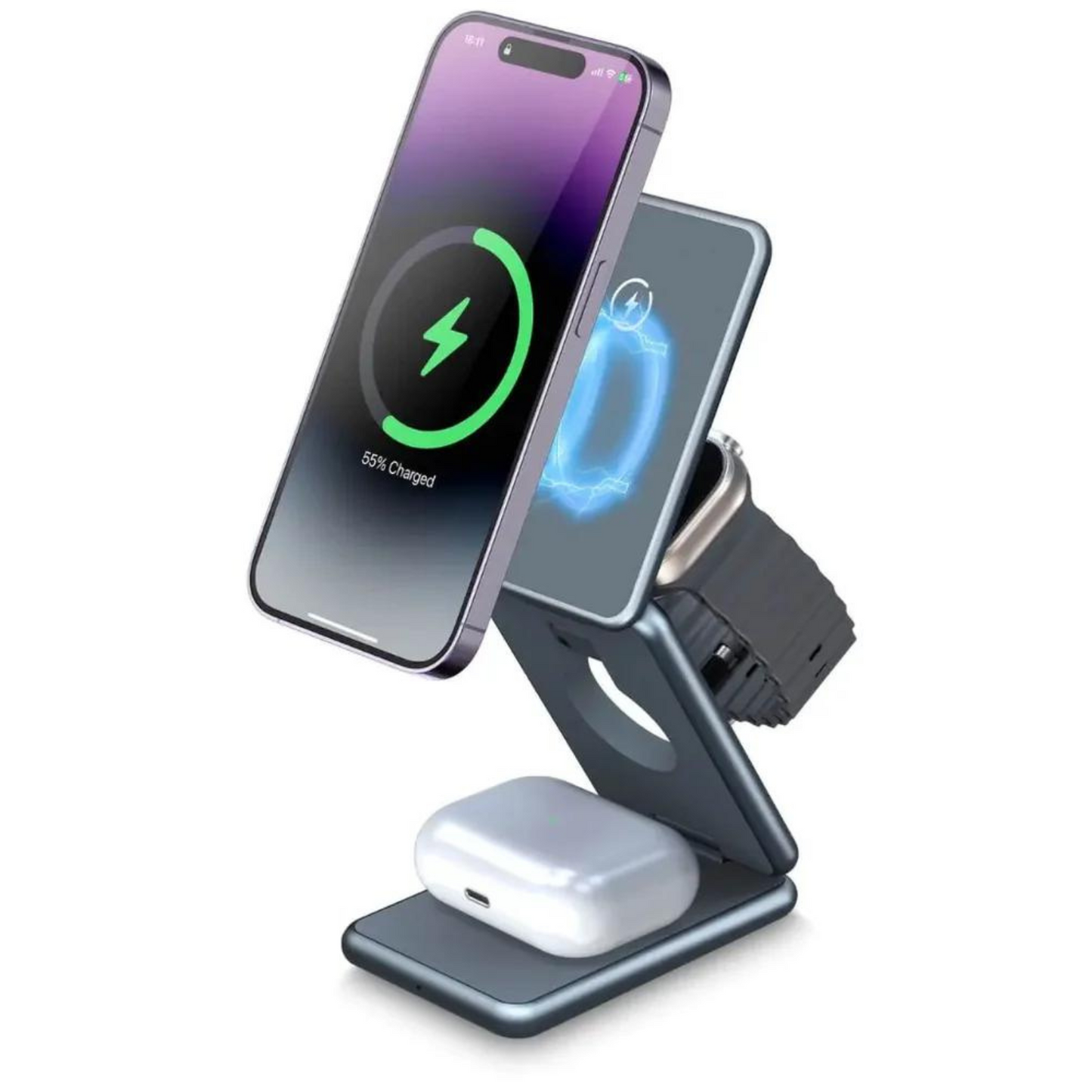 X19 3-in-1 METAL Foldable Wireless Charger